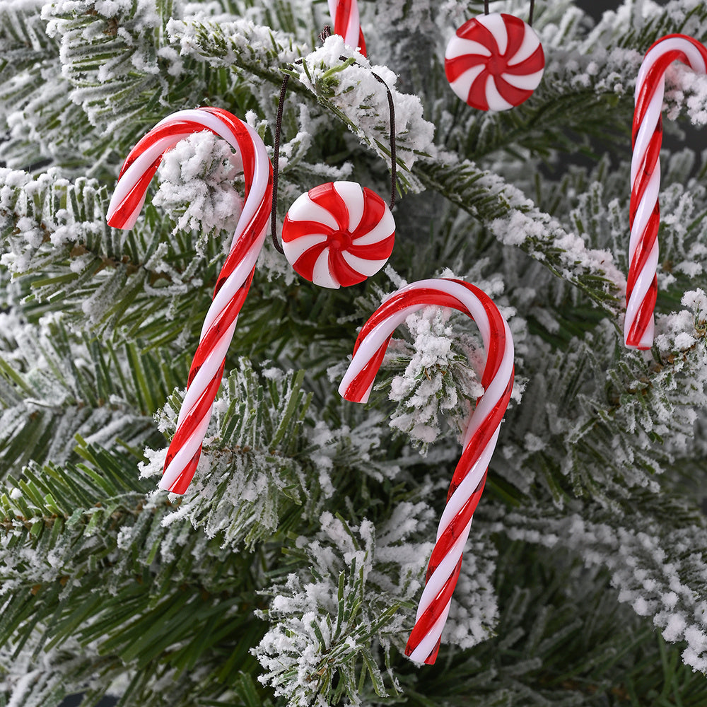 Acrylic Candy Cane Christmas Pendant Charms