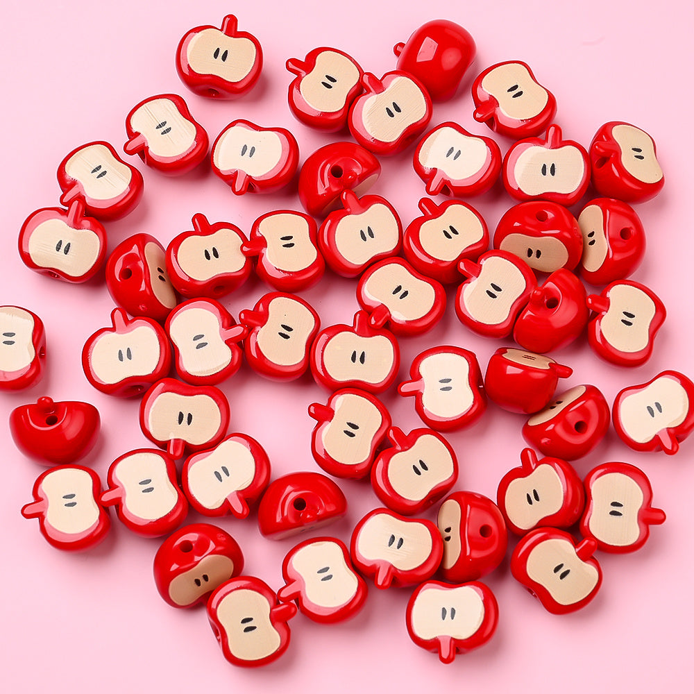 Semi-Apple Acrylic Beads