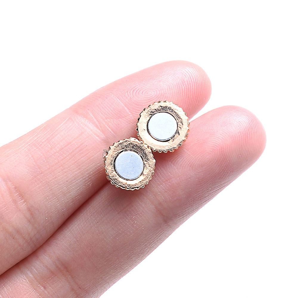 5 Pairs 14×8mm Rhinestone Magnetic Jewelry Clasps