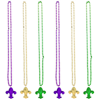 Mardi Gras Carnival Beaded Crown Necklaces