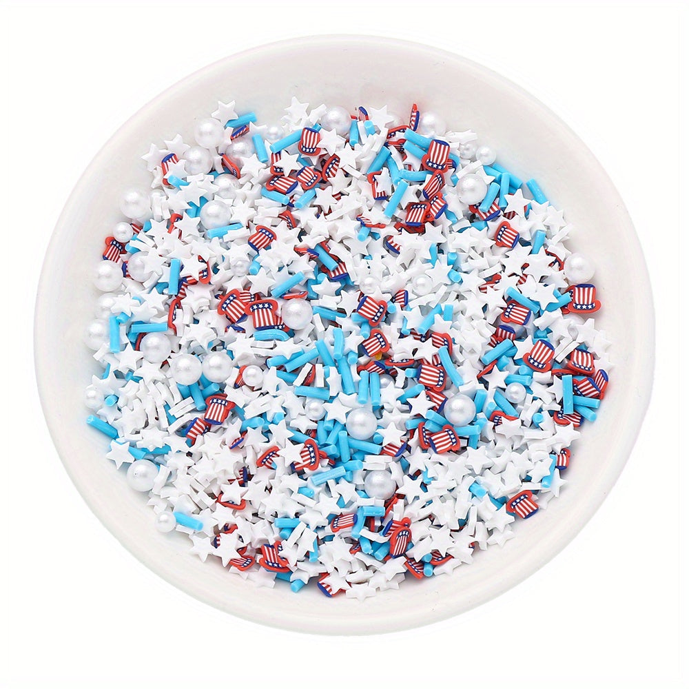 American Independence Day Patriotic Star Spacer Beads