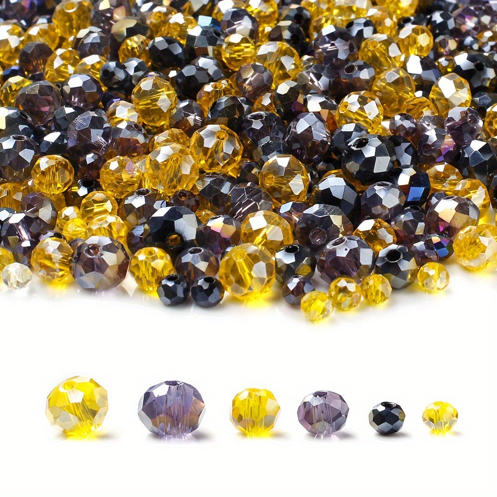 Halloween Faceted Glass Spacer Beads