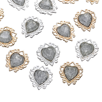 10PCS Sparkling Rhinestone Zinc Alloy Pendant Set
