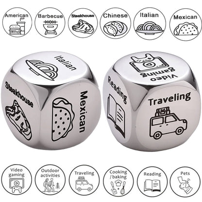 Stainless Steel Decision Dice Set