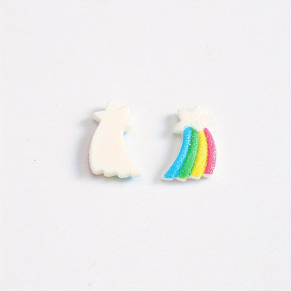 Rainbow Star Resin Patches
