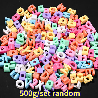 500G Bulk Alphanumeric Acrylic Bead Mix