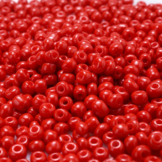 Red & Orange Czech Glass Seed Beads
