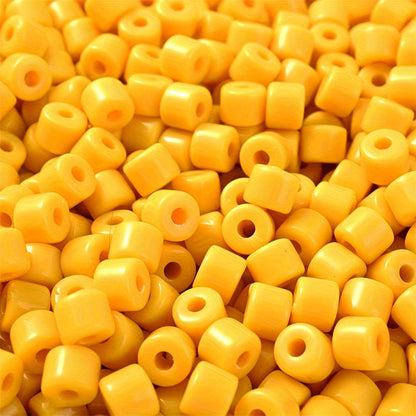 Cream Acrylic Tube Spacer Beads