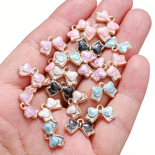 Bow-Tie Enamel Metal Charms