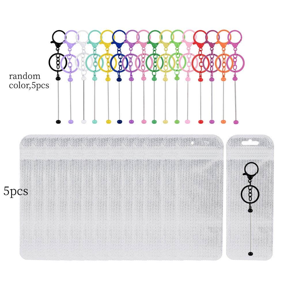 10-Piece Beadable Keychain Bar & Pouch Set