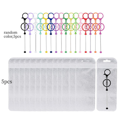 10-Piece Beadable Keychain Bar & Pouch Set