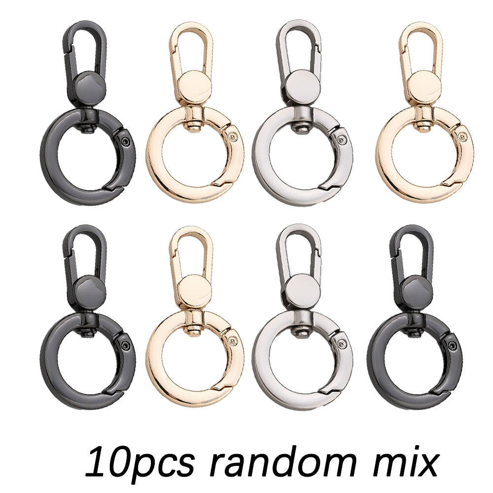 10PCS Swivel Snap O-Ring Keychain Clasp Set