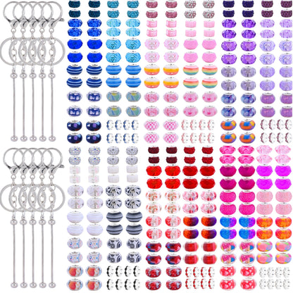 Silver Beaded Keychain Making Kit