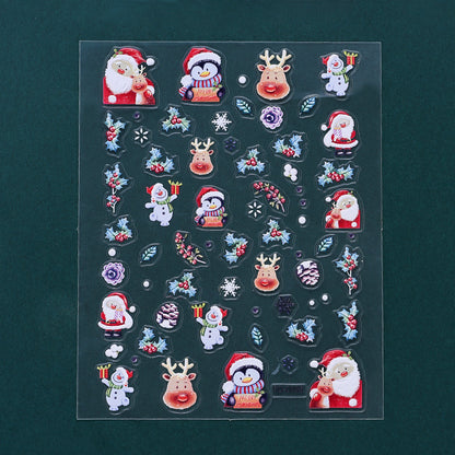 Christmas 5D Relief Nail Art Stickers