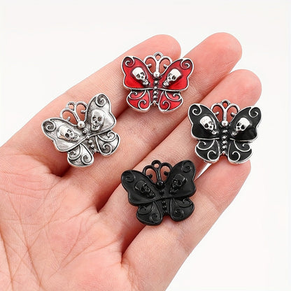 Halloween Skull Butterfly Charms