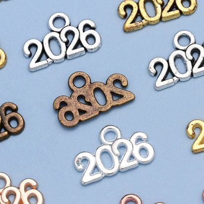 Vintage Number Letter Metal Charms