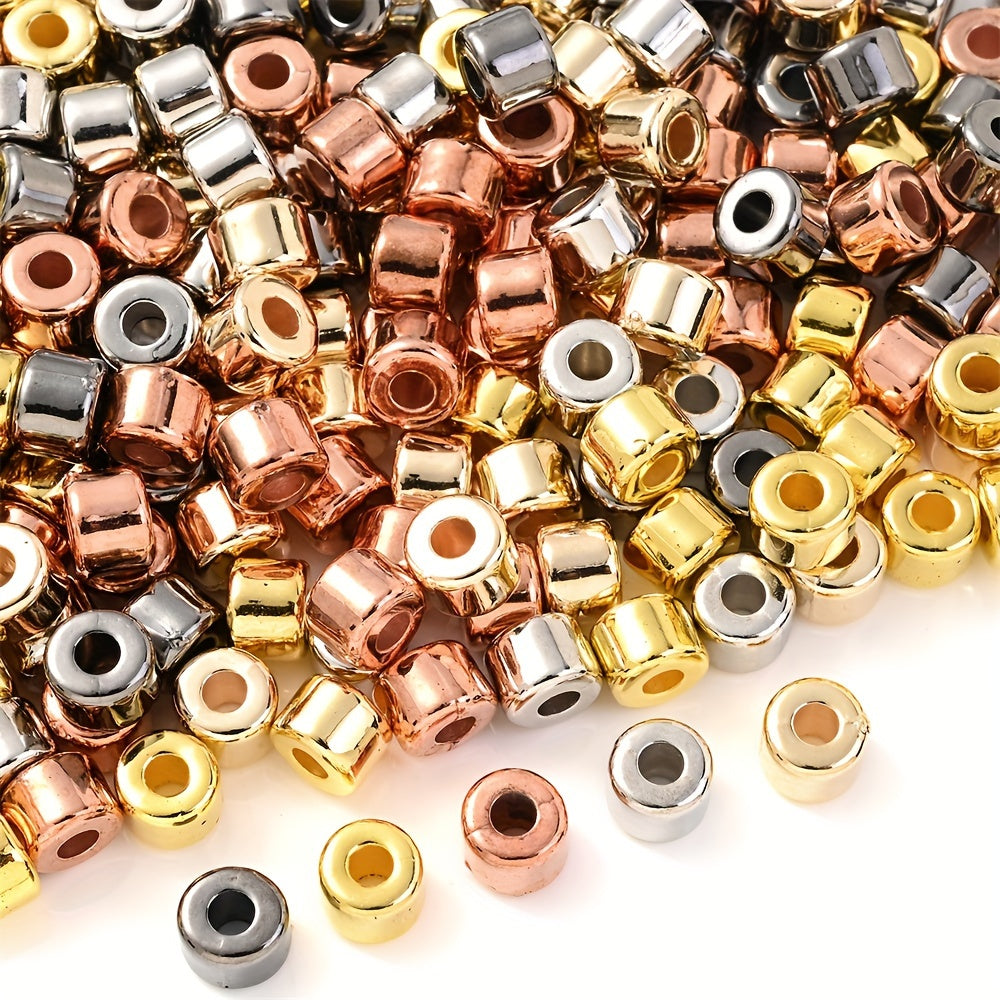 100PCS 6×5mm Multicolor CCB Tube Spacer Bead Set