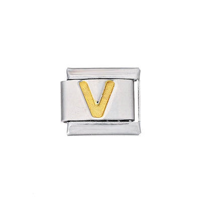 A-Z English Letter Stainless Steel Italian Charm Links