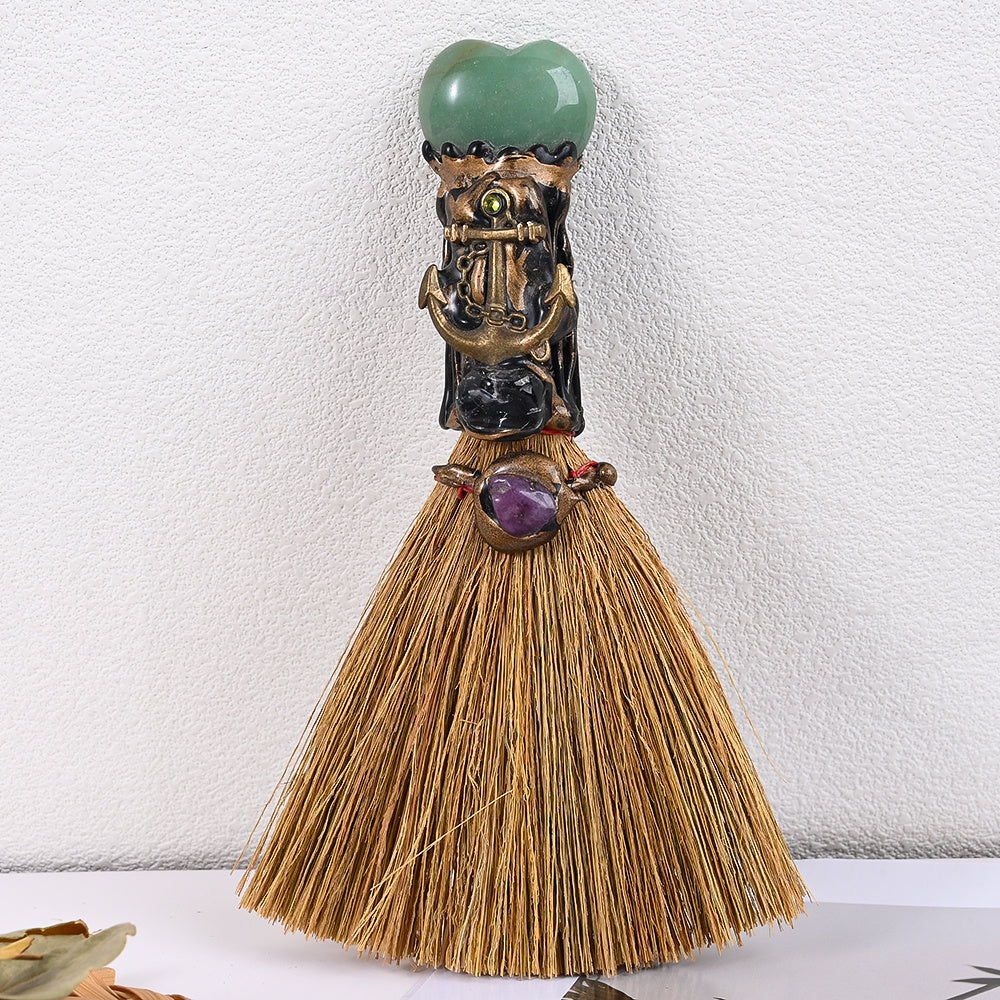 Crystal Broom Pendant Charm