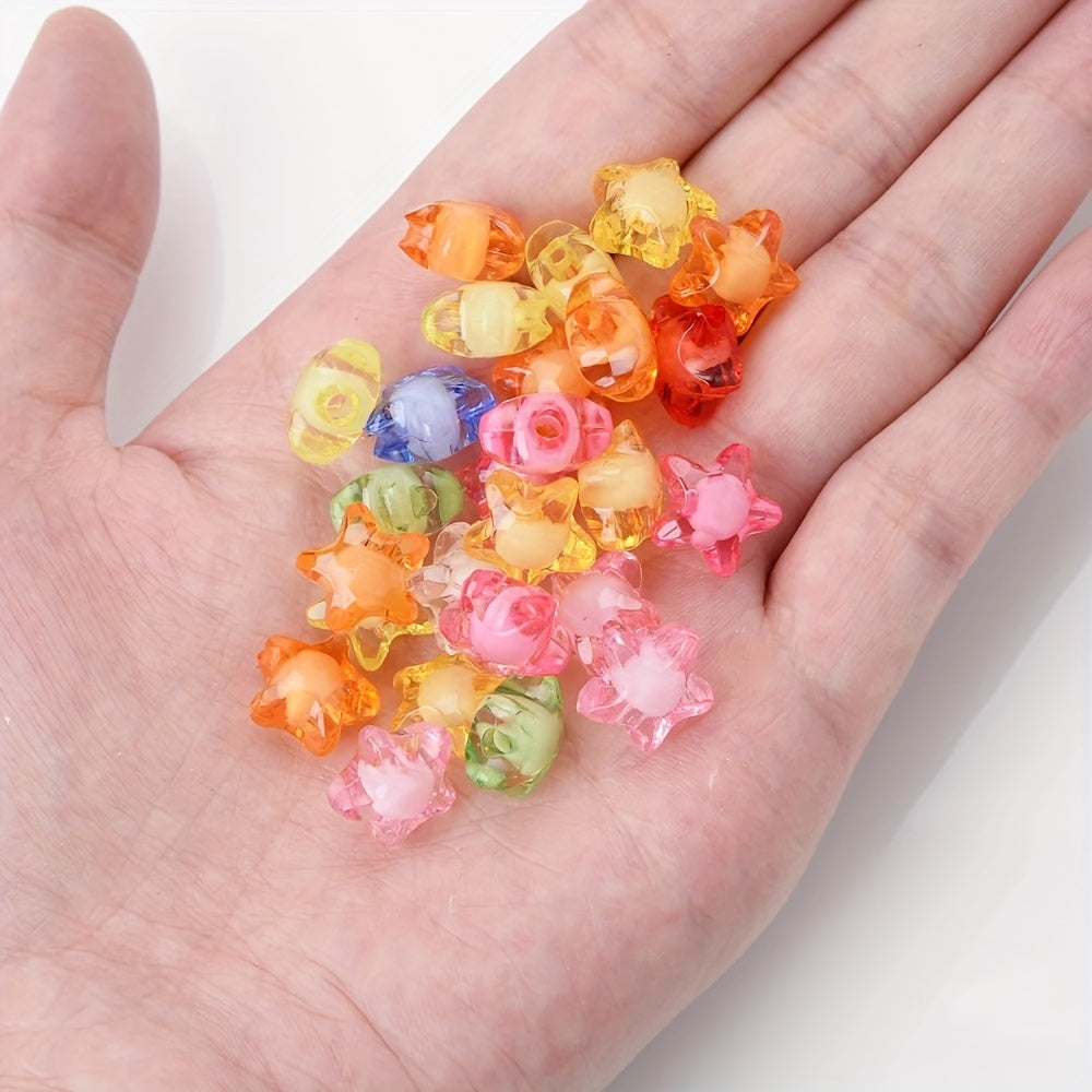 Multicolor Star Acrylic Beads