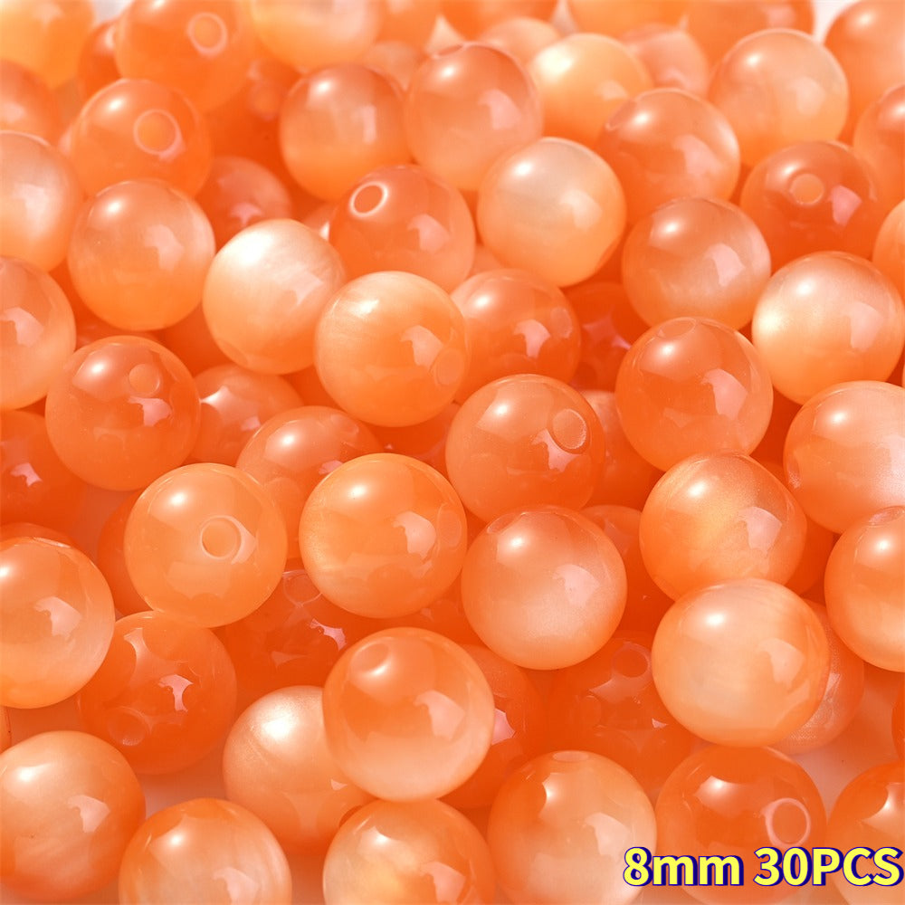 Cat Eye Resin Round Beads