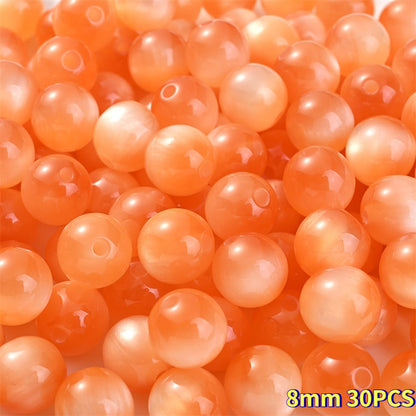 Cat Eye Resin Round Beads