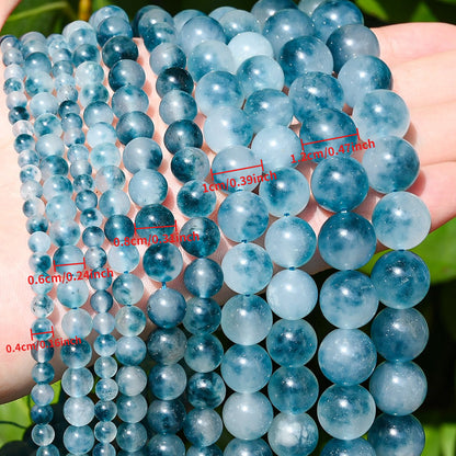 Deep Blue Jade Stone Beads