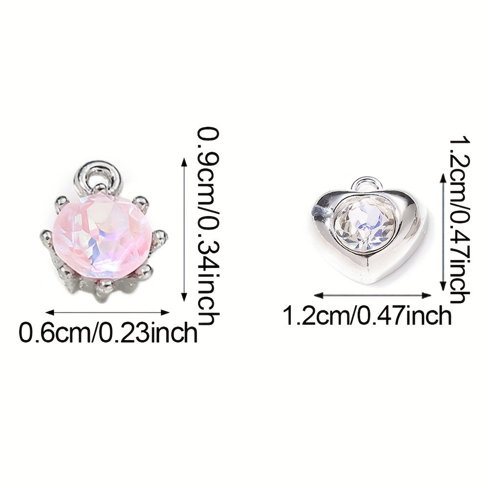 Alloy Heart Round Pendant Charms