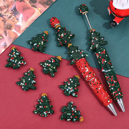 Christmas Tree Rhinestone Beads