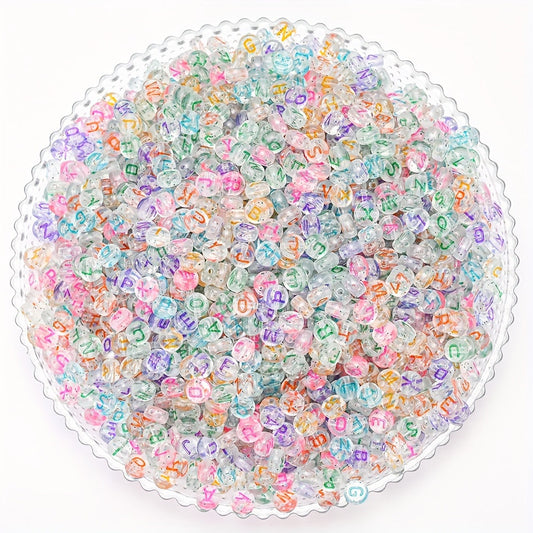 Clear Acrylic Letter Beads