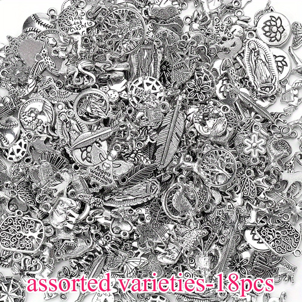 Vintage Silver Charm Beads Set