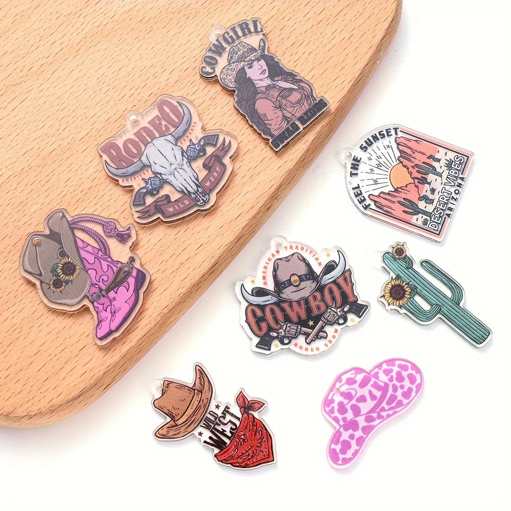 Cowboy Series Acrylic Charms