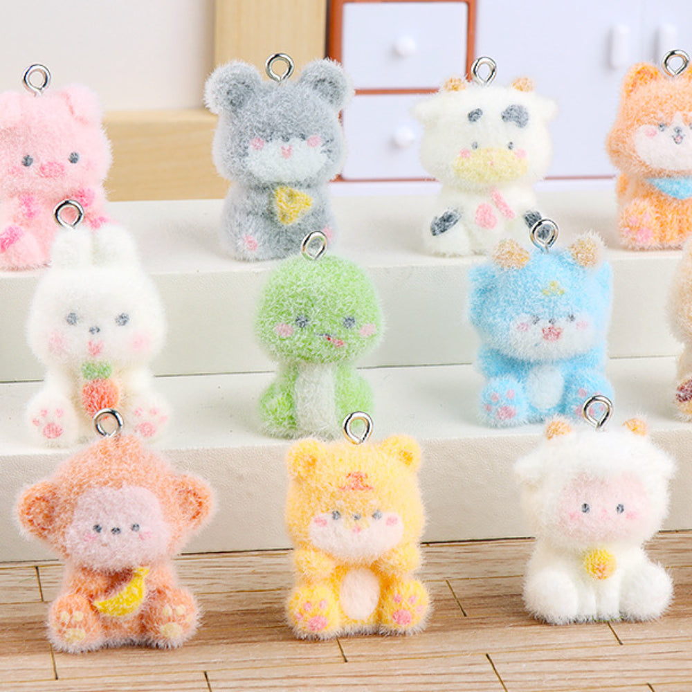 Flocking Zodiac Resin Pendants