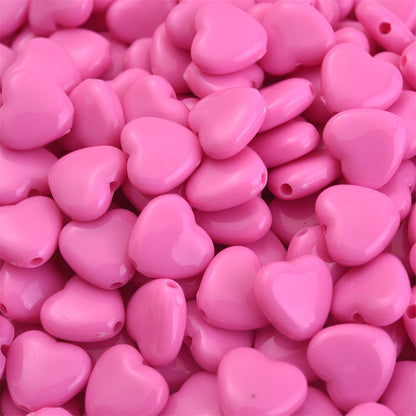 Acrylic Love Heart Beads