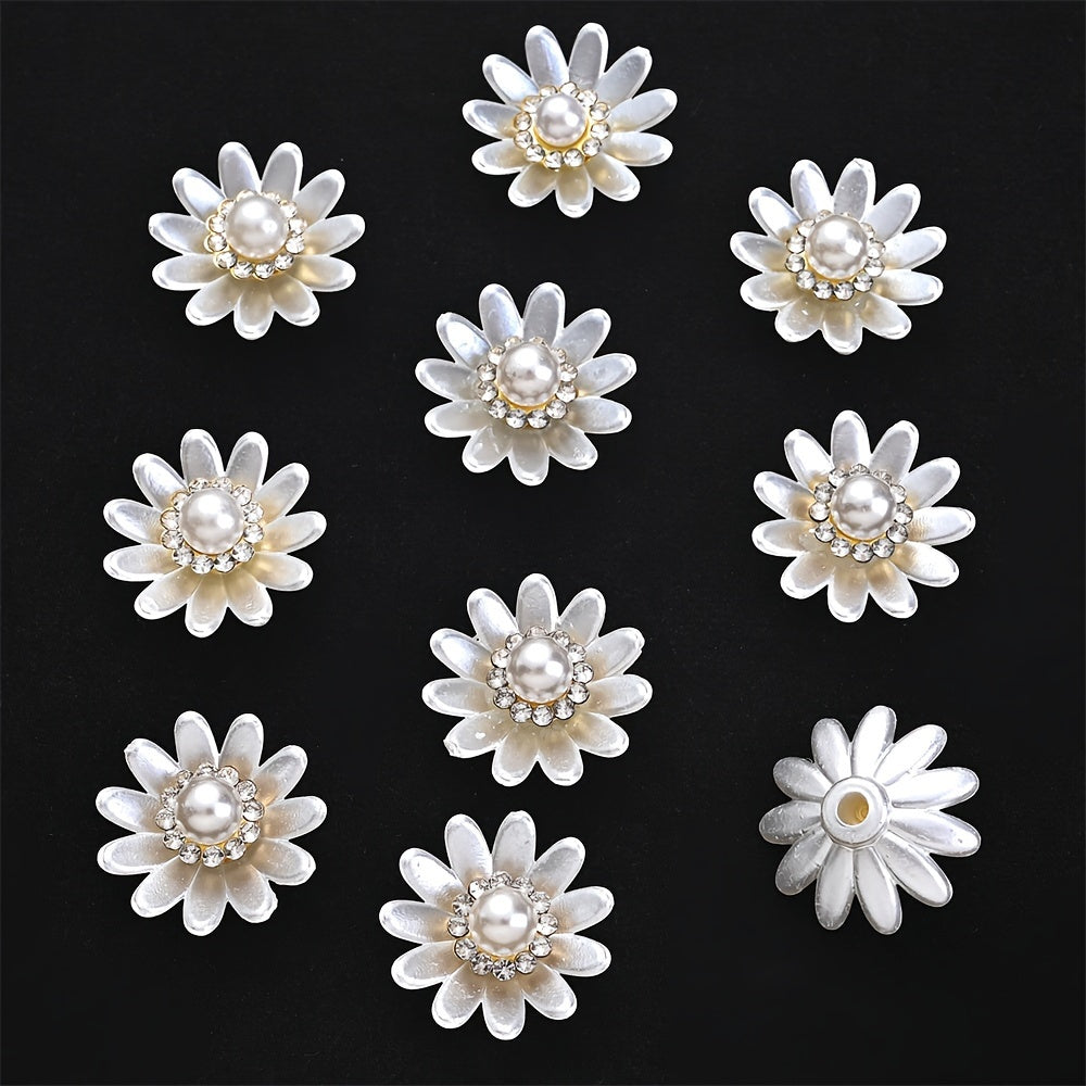 White Flower Acrylic Patches