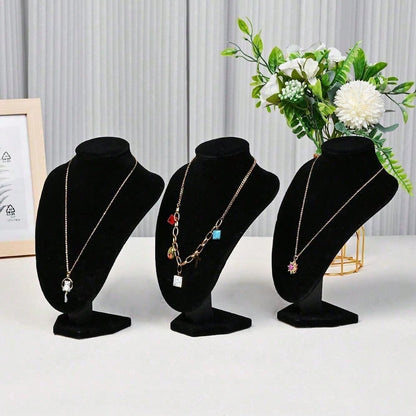 Black Velvet Necklace Display Stand