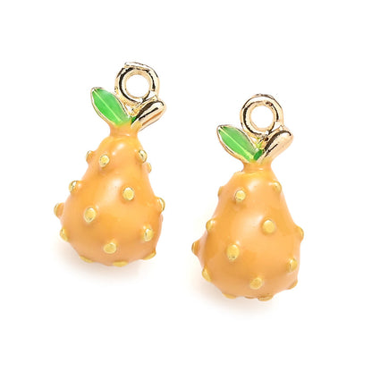 2PCS Fruit Series Alloy Pendant Set