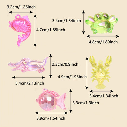 Ocean Animal Acrylic Pendant Set