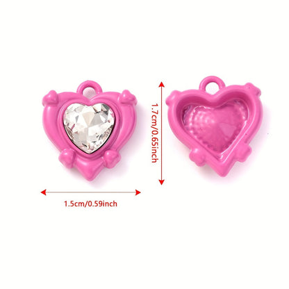 Heart Rhinestone Pendant Set