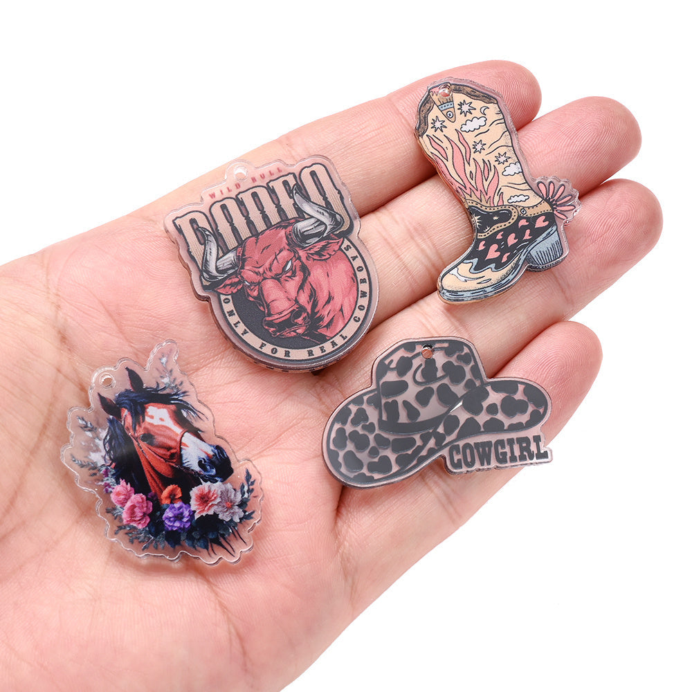 Cowboy Series Acrylic Charms