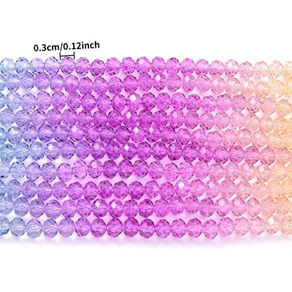 Transparent Faceted Crystal Glass Beads
