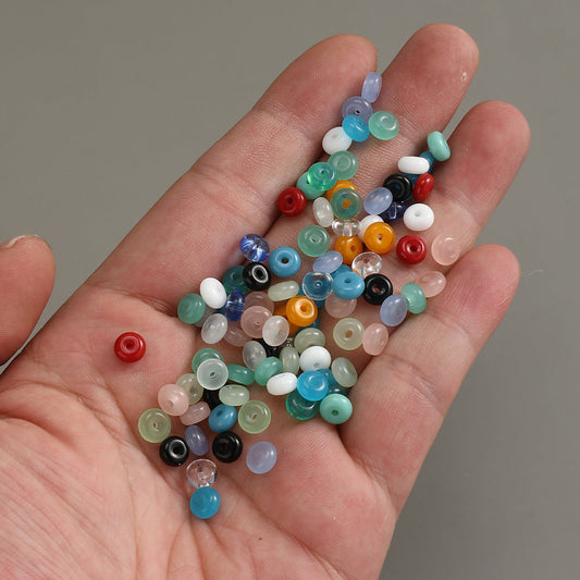 Multi Color Glazed Abacus Beads
