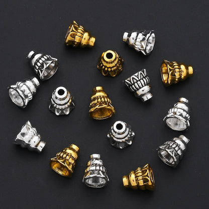 Tibetan Silver Alloy Flower Bead Caps