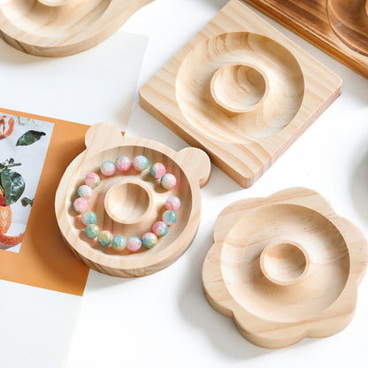 Wooden Beaded Jewelry Making Tray