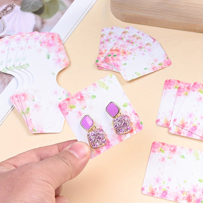 120-Piece Floral Jewelry Display Card Set