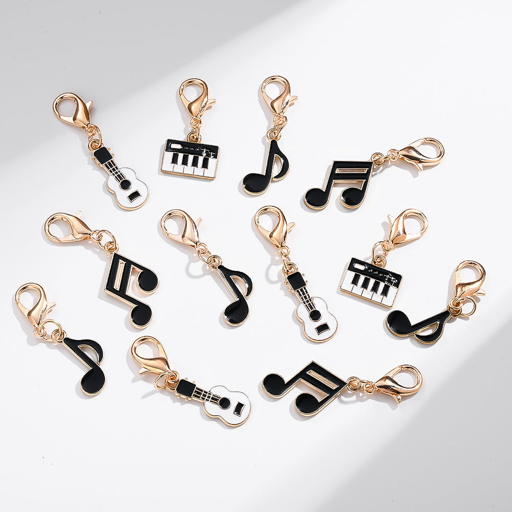 Music-Themed Alloy Pendant Charms
