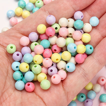 50-100pcs 8/10mm Acrylic Spacer Beads Loose Macarone Jewelry Beads