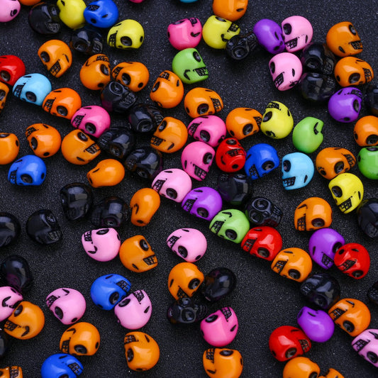 Halloween Skull Acrylic Beads