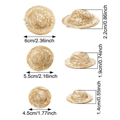 Mini Woven Straw Hats