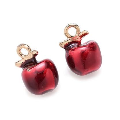 2PCS Fruit Series Alloy Pendant Set